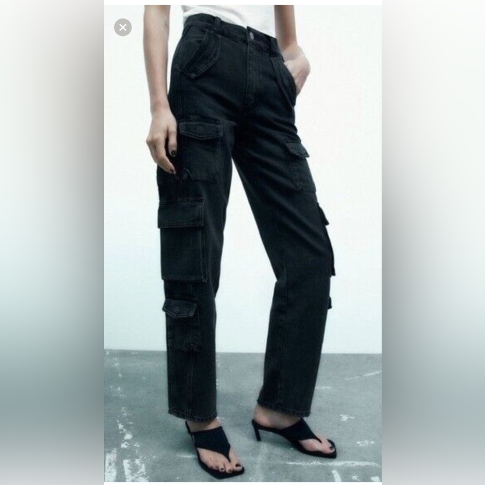 Women's Black Cargo Jeans